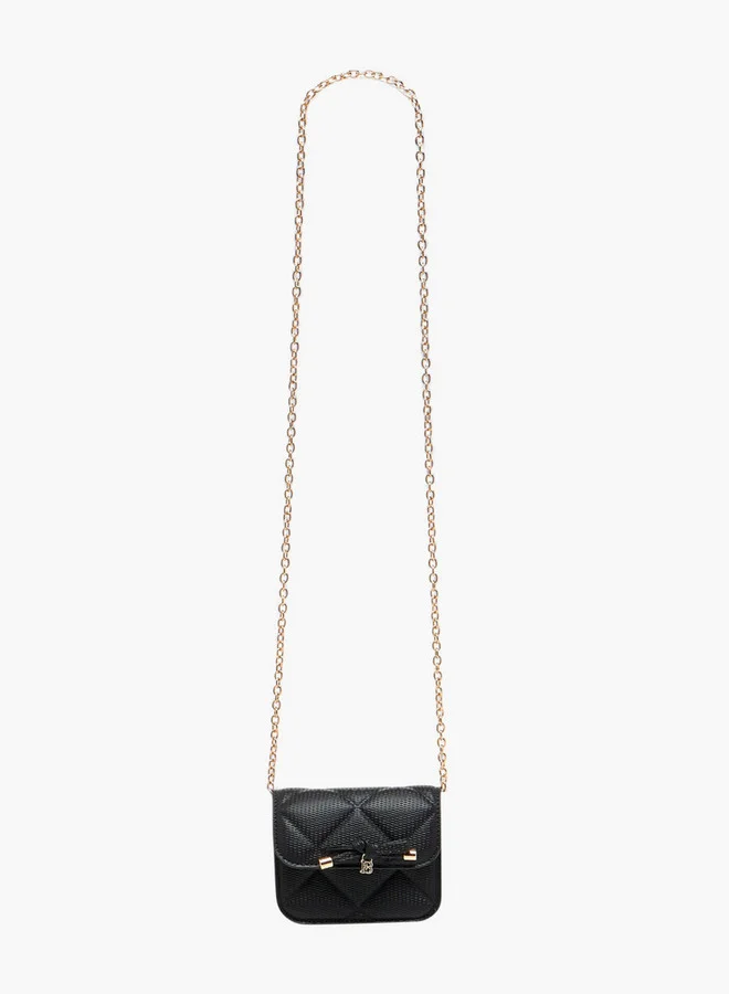 فلورا بيلا من شو إكسبرس Quilted Bow Detail Crossbody Bag With Chain Strap Ramadan Collection